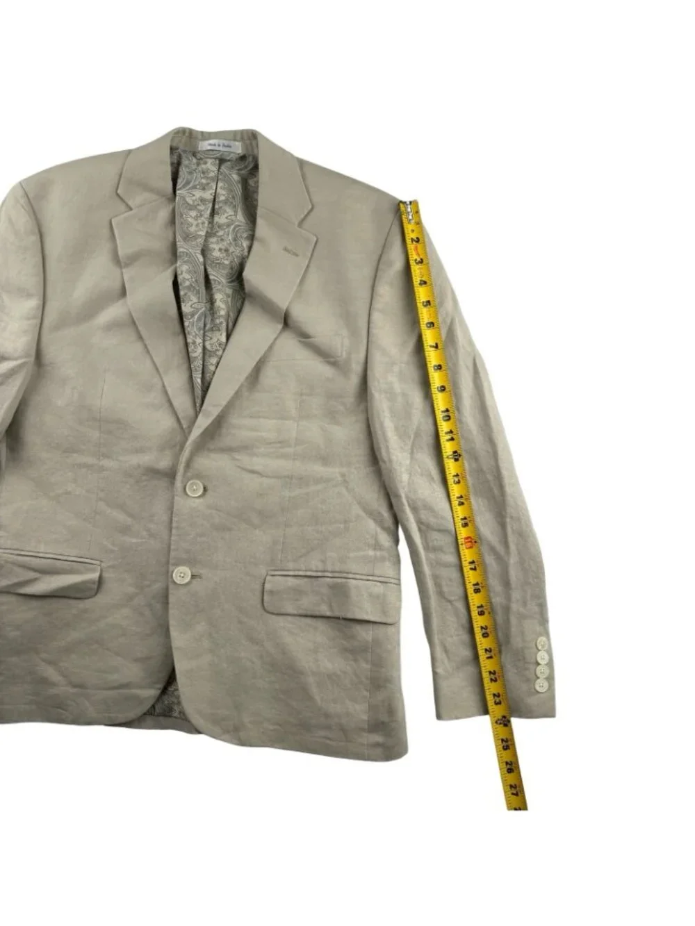 Ralph Lauren Men’s 100% Linen Blazer Jacket Ivory • 40S